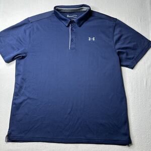 Under Armour Mens Size XL Blue Golf Heatgear Loose‎ Athletic Shirt